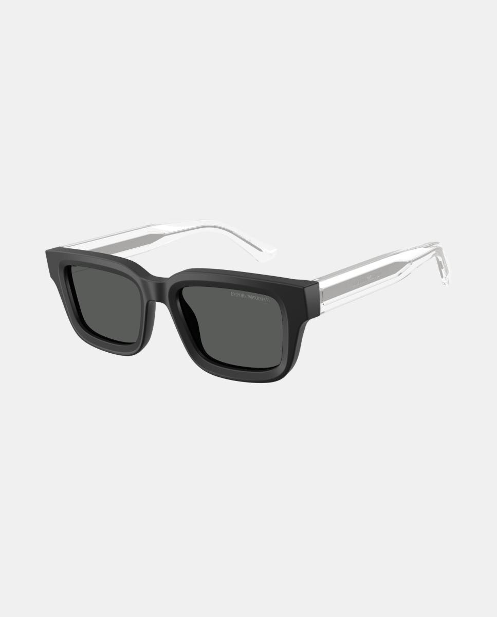 Gafas de sol EA4270 de hombre geométrica en acetato - Emporio Armani - Negro Negro-8