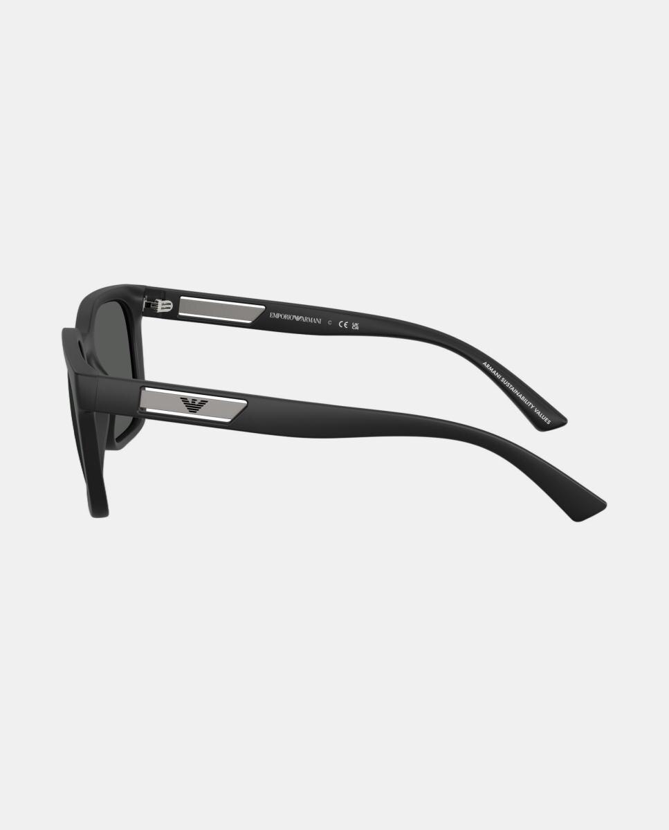 Gafas de sol EA4269 de hombre cuadrada en inyectado - Emporio Armani - Negro Negro-3