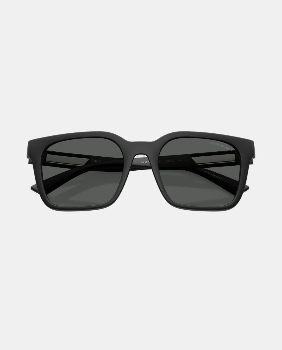 Gafas de sol EA4269 de hombre cuadrada en inyectado - Emporio Armani - Negro Negro-5