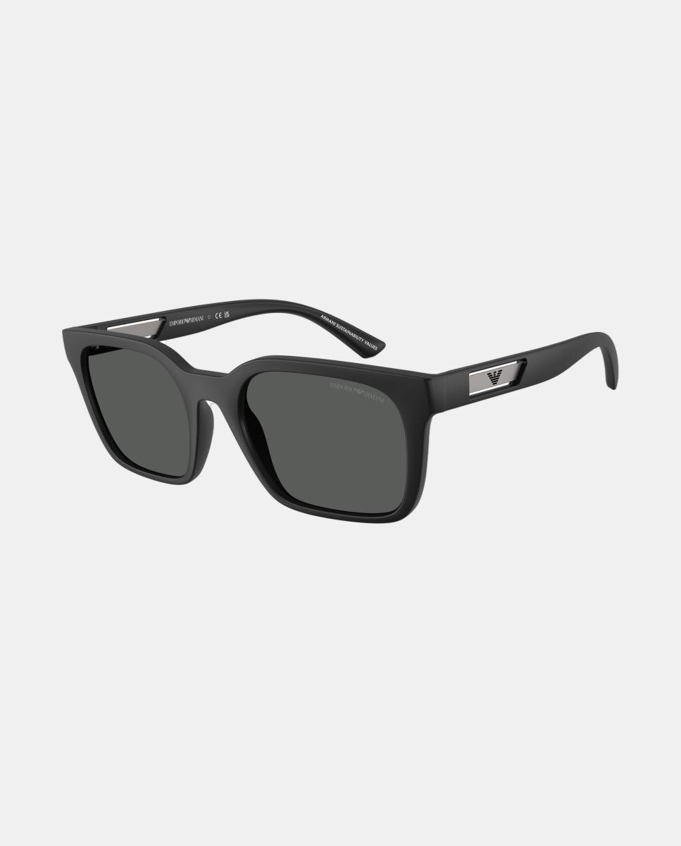 Gafas de sol EA4269 de hombre cuadrada en inyectado - Emporio Armani - Negro Negro-8