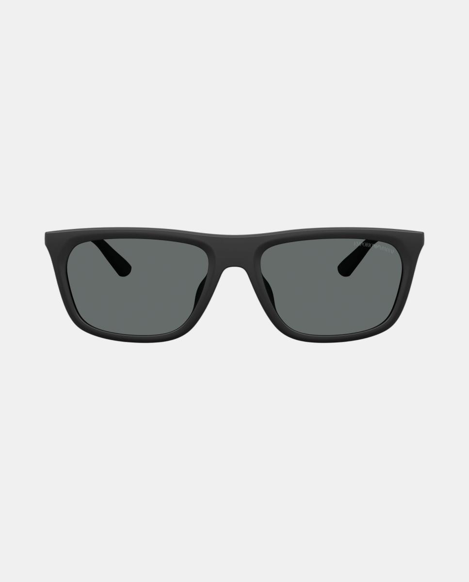 Gafas de sol EA4272U de hombre rectangular en inyectado con lente polarizada - Emporio Armani - Negro Negro-1