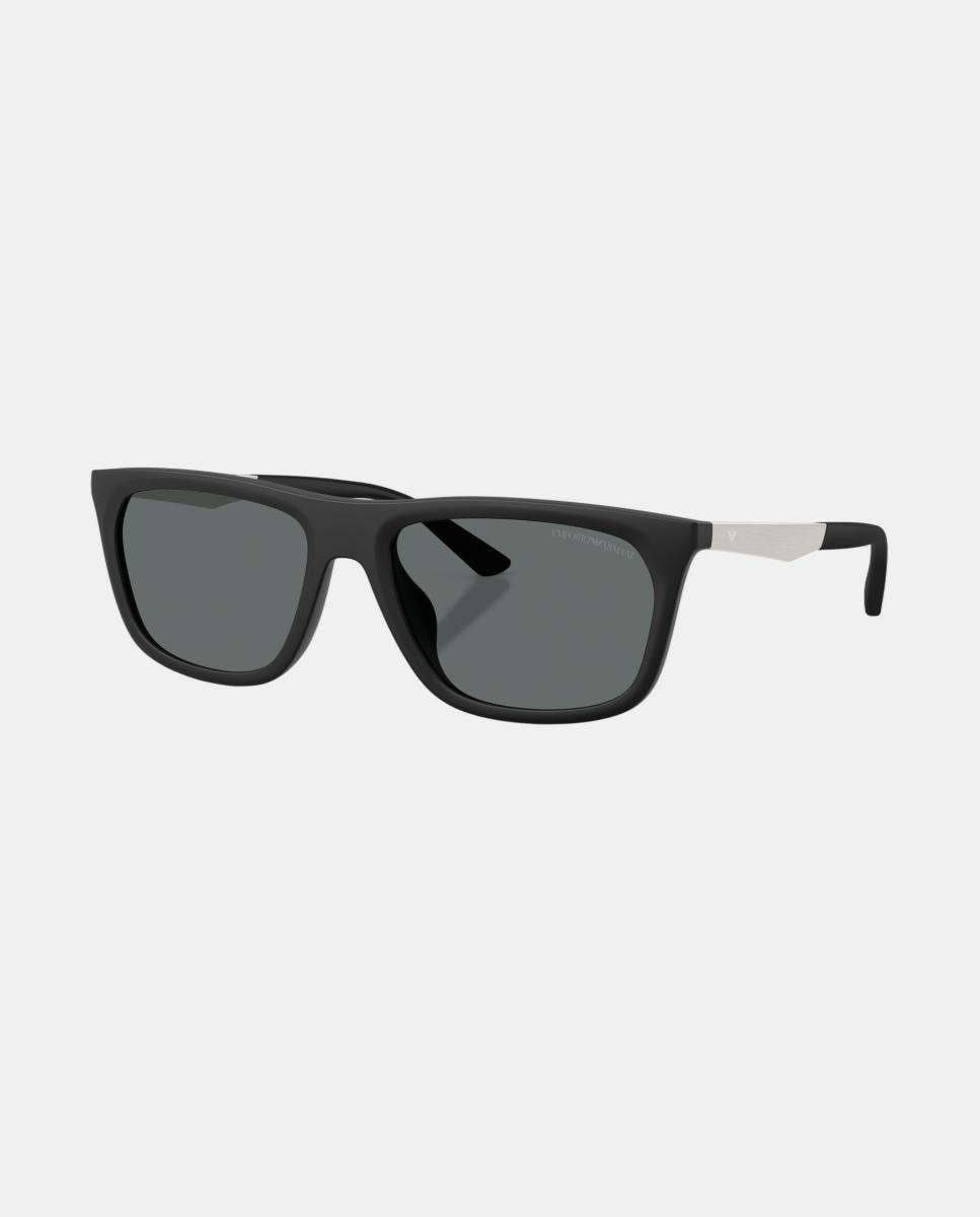 Gafas de sol EA4272U de hombre rectangular en inyectado con lente polarizada - Emporio Armani - Negro Negro-2
