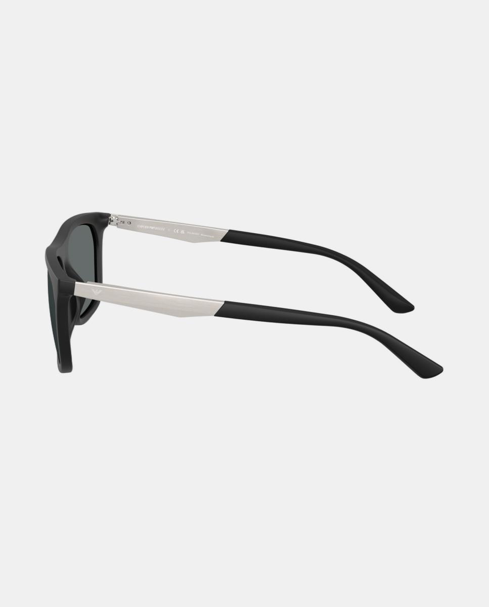 Gafas de sol EA4272U de hombre rectangular en inyectado con lente polarizada - Emporio Armani - Negro Negro-3