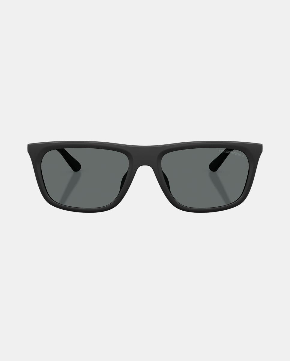 Gafas de sol EA4272U de hombre rectangular en inyectado con lente polarizada - Emporio Armani - Negro Negro-4