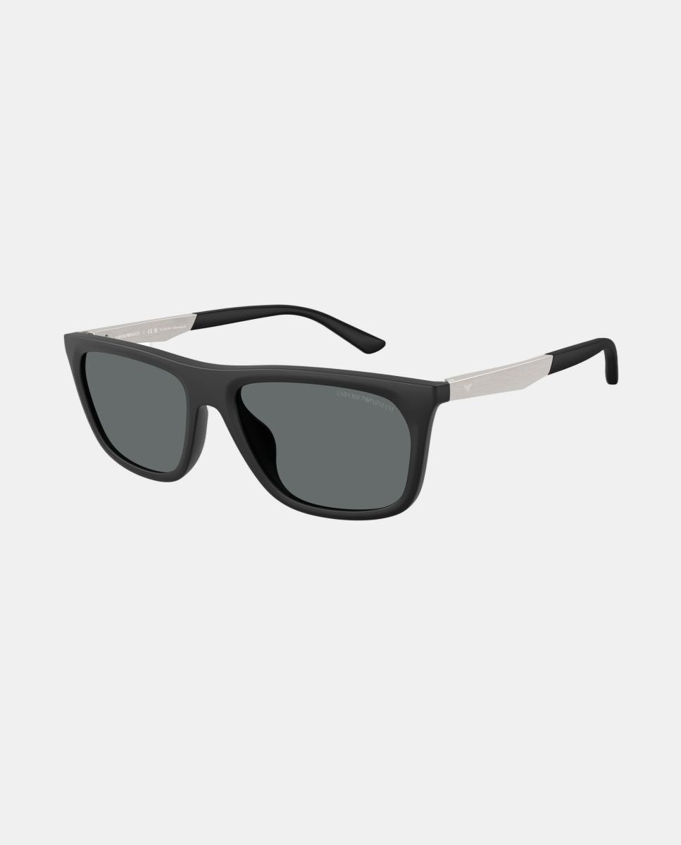 Gafas de sol EA4272U de hombre rectangular en inyectado con lente polarizada - Emporio Armani - Negro Negro-8