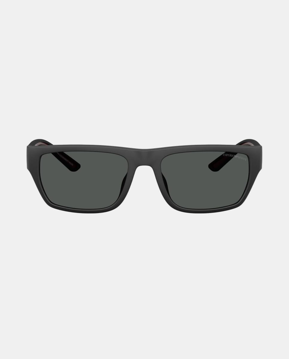 Gafas de sol EA4267U de hombre rectangular en inyectado - Emporio Armani - Negro Negro-1