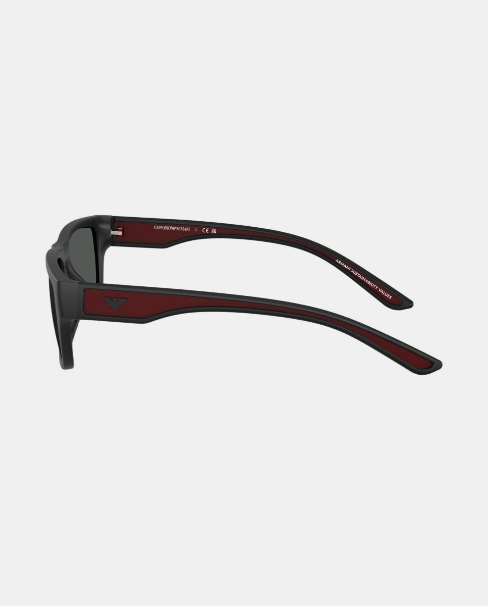 Gafas de sol EA4267U de hombre rectangular en inyectado - Emporio Armani - Negro Negro-3