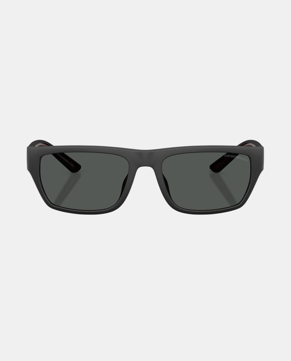 Gafas de sol EA4267U de hombre rectangular en inyectado - Emporio Armani - Negro Negro-4