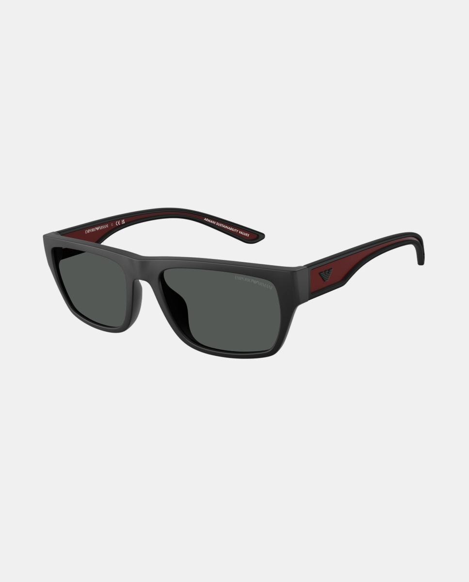 Gafas de sol EA4267U de hombre rectangular en inyectado - Emporio Armani - Negro Negro-8