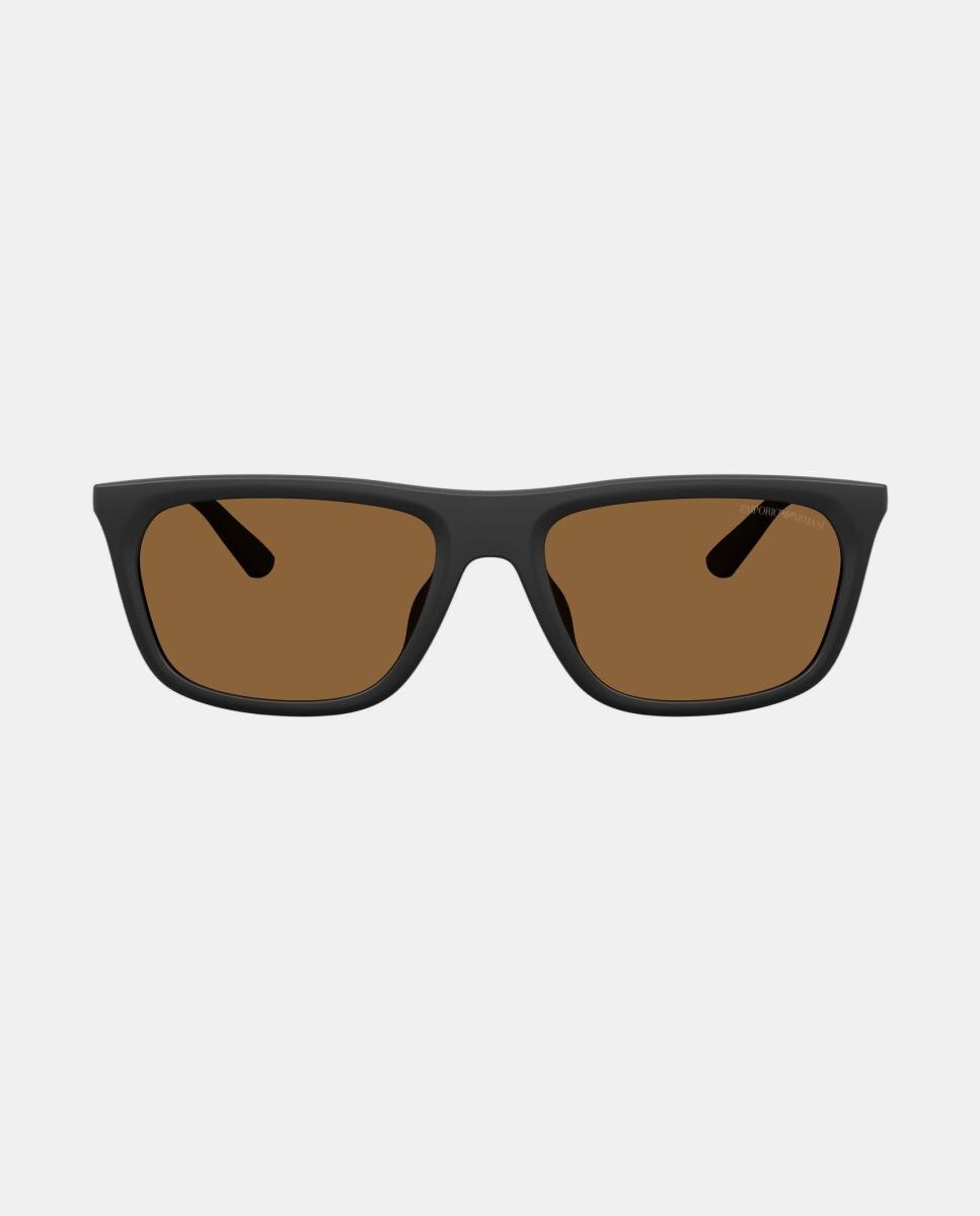 Gafas de sol EA4272U de hombre rectangular en inyectado - Emporio Armani - Negro Negro-1