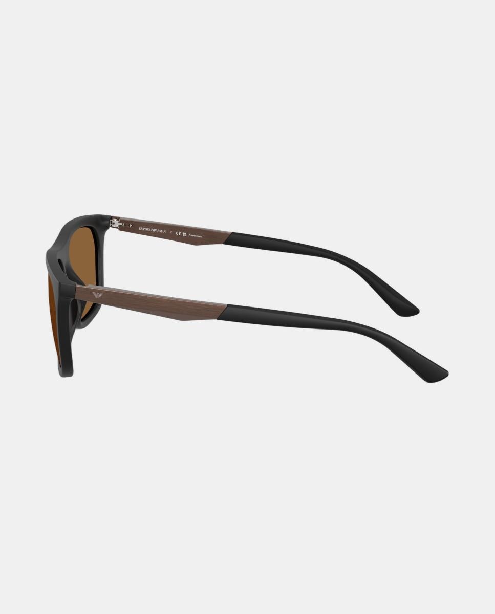 Gafas de sol EA4272U de hombre rectangular en inyectado - Emporio Armani - Negro Negro-3