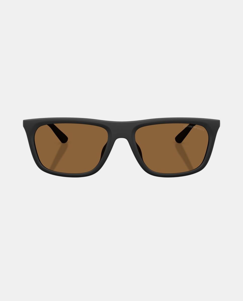 Gafas de sol EA4272U de hombre rectangular en inyectado - Emporio Armani - Negro Negro-4