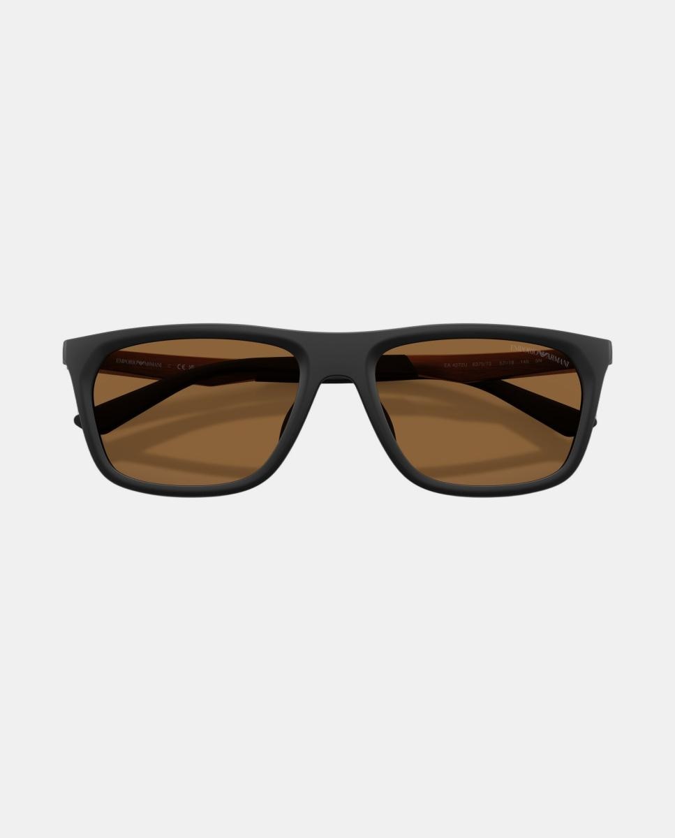Gafas de sol EA4272U de hombre rectangular en inyectado - Emporio Armani - Negro Negro-5