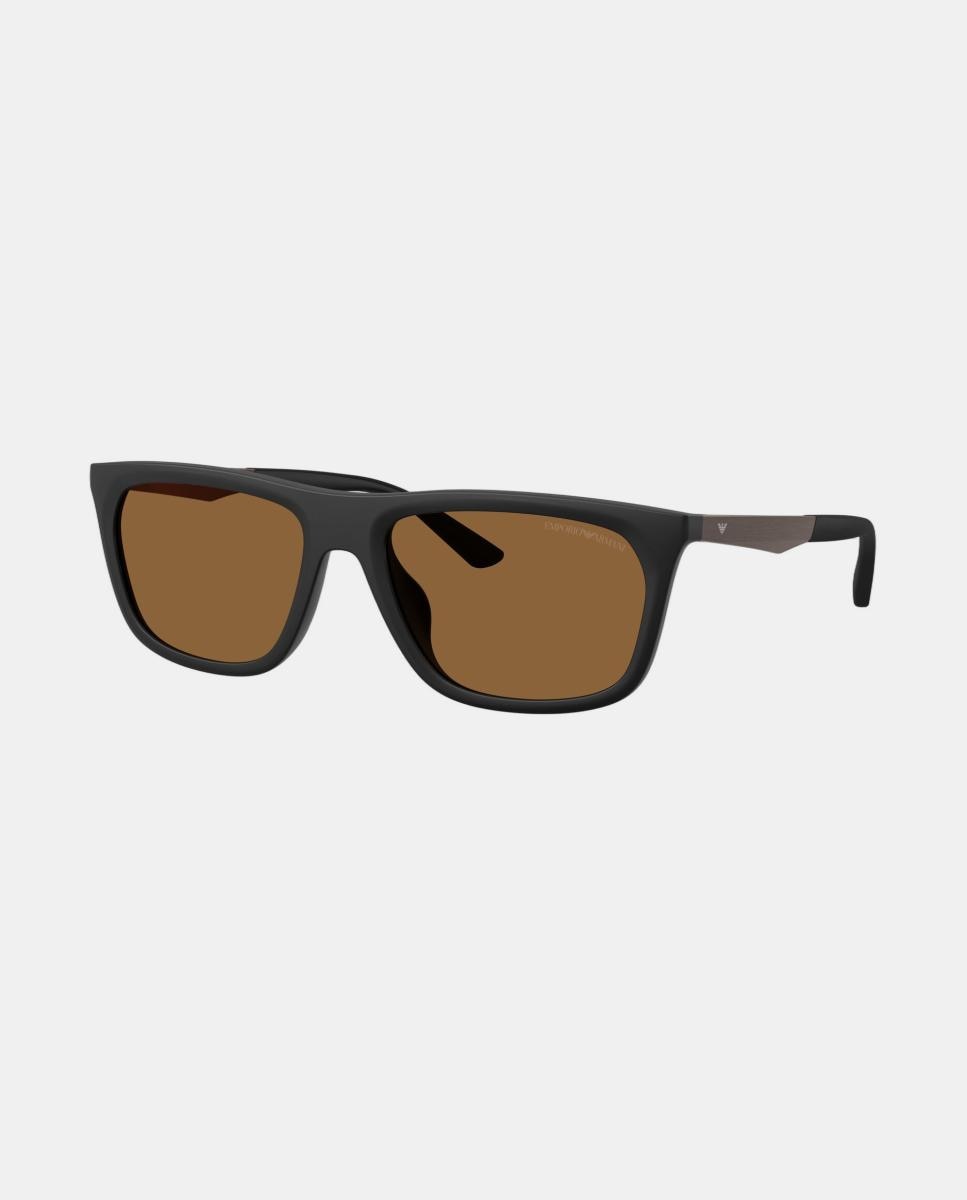 Gafas de sol EA4272U de hombre rectangular en inyectado - Emporio Armani - Negro Negro-7