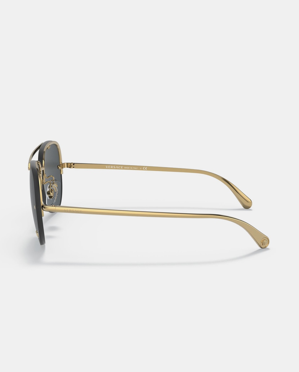 Gafas de sol VE2231 de mujer piloto en metal - Versace - Oro Oro-3