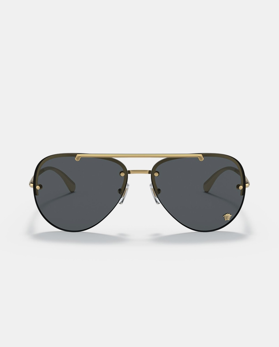 Gafas de sol VE2231 de mujer piloto en metal - Versace - Oro Oro-4