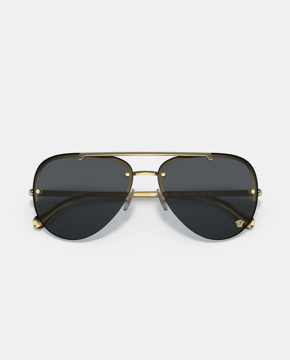 Gafas de sol VE2231 de mujer piloto en metal - Versace - Oro Oro-5