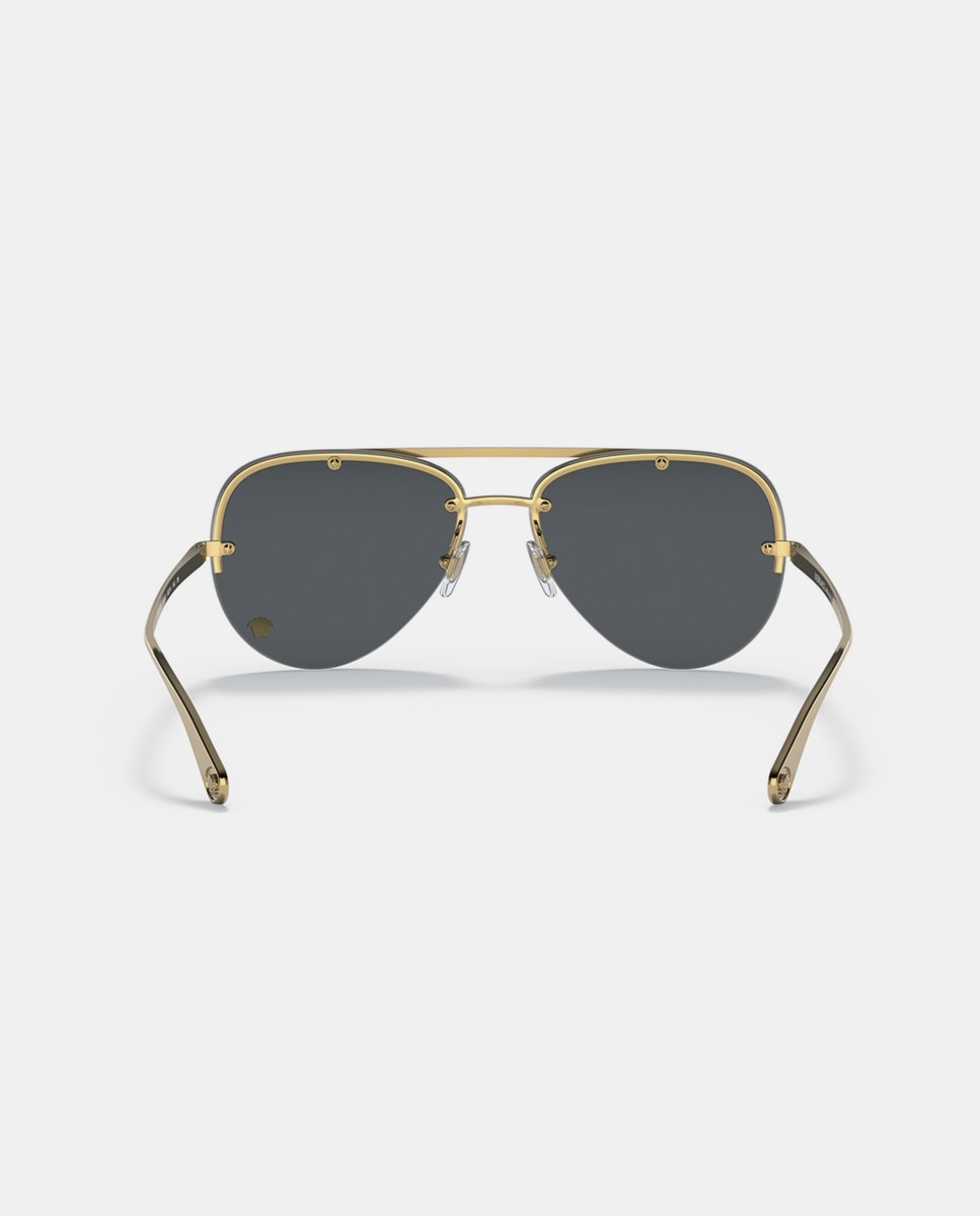 Gafas de sol VE2231 de mujer piloto en metal - Versace - Oro Oro-6