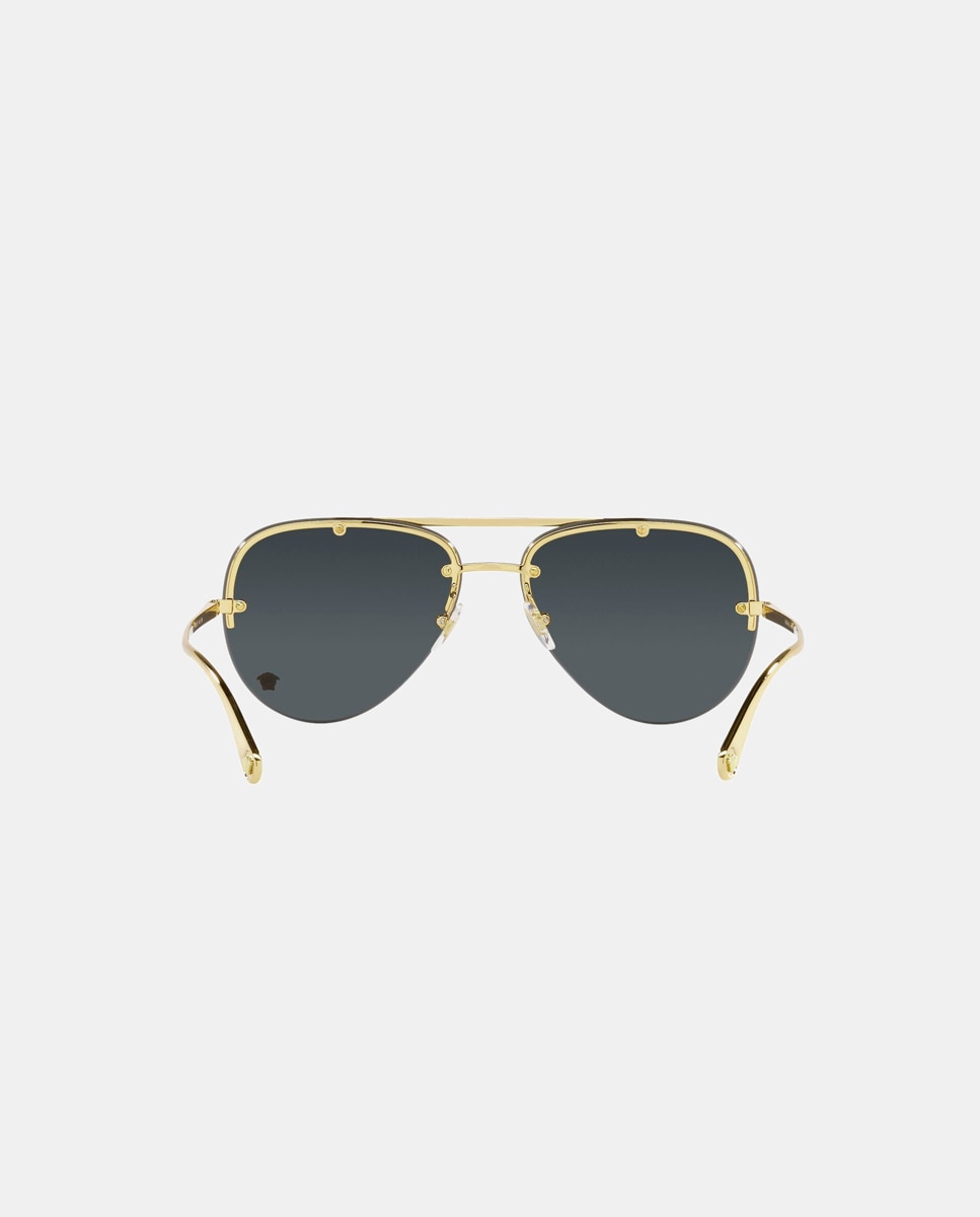 Gafas de sol VE2231 de mujer piloto en metal - Versace - Oro Oro-7