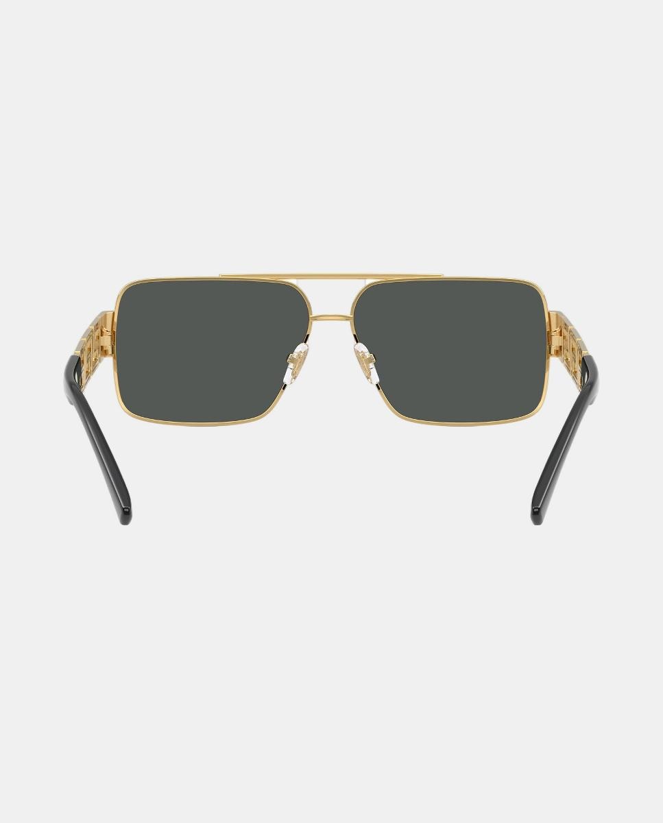 Imagen 6 de Gafas de sol VE2290 de hombre rectangular en metal - Versace - Oro Oro