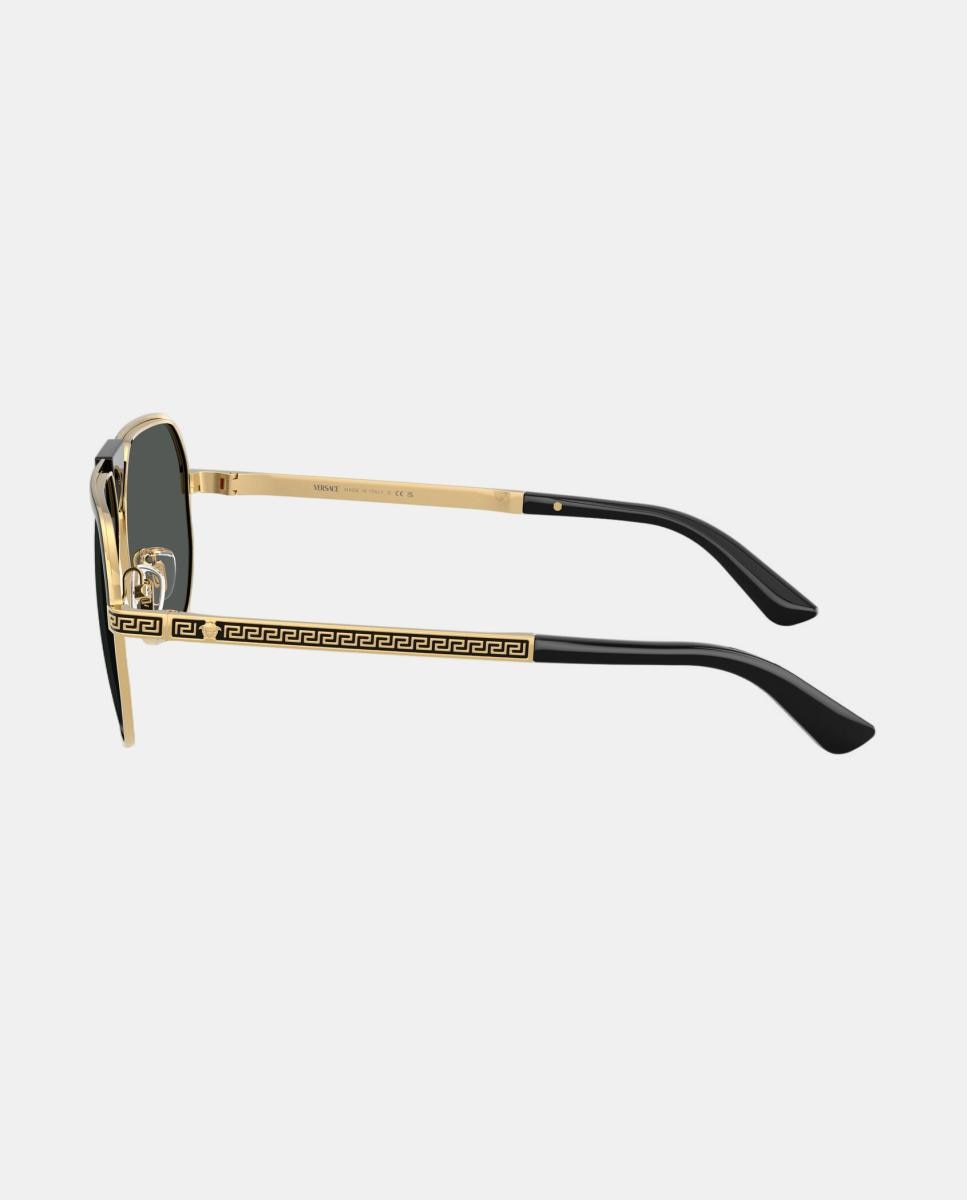 Imagen 3 de Gafas de sol VE2294 de hombre cuadrada en metal - Versace - Negro Negro