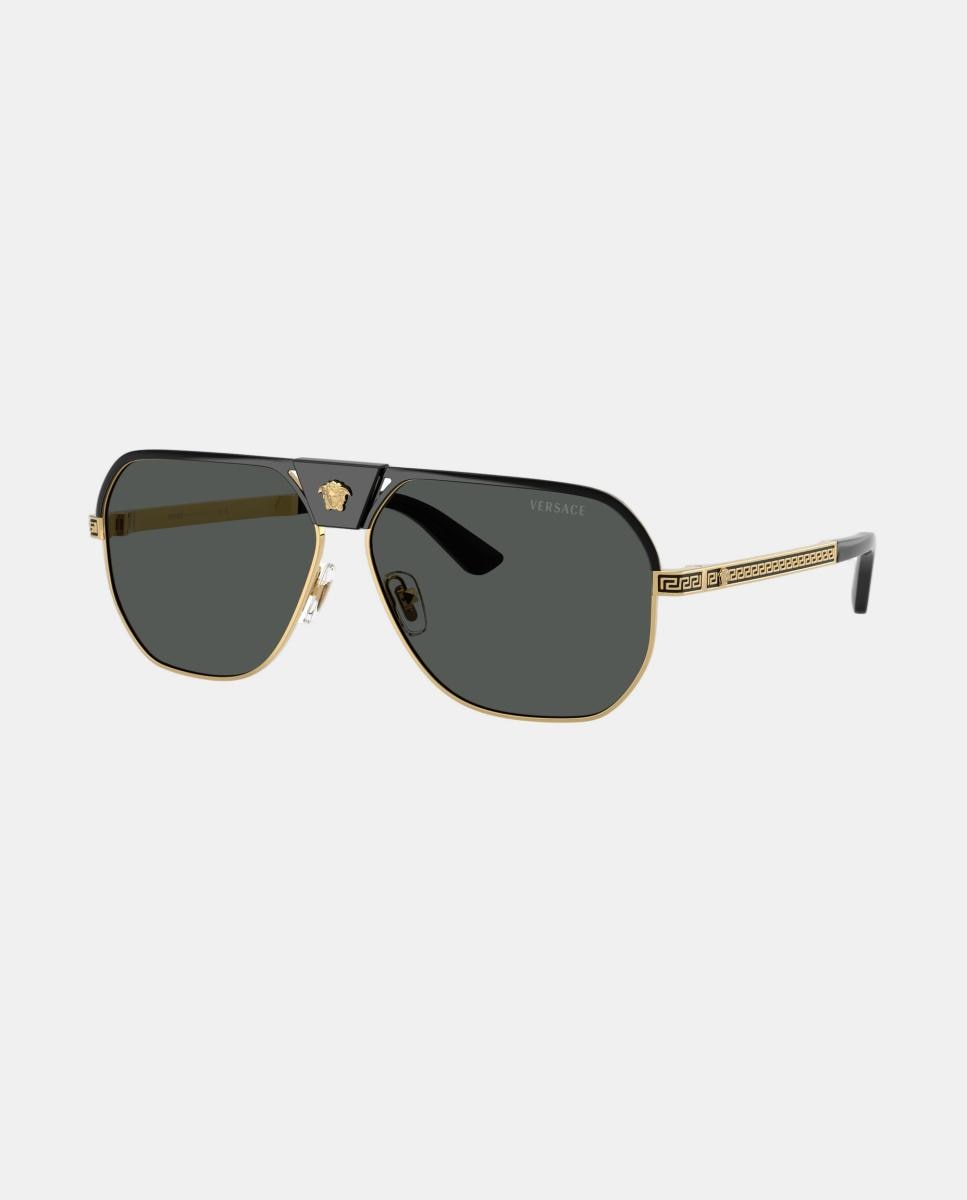 Imagen 7 de Gafas de sol VE2294 de hombre cuadrada en metal - Versace - Negro Negro