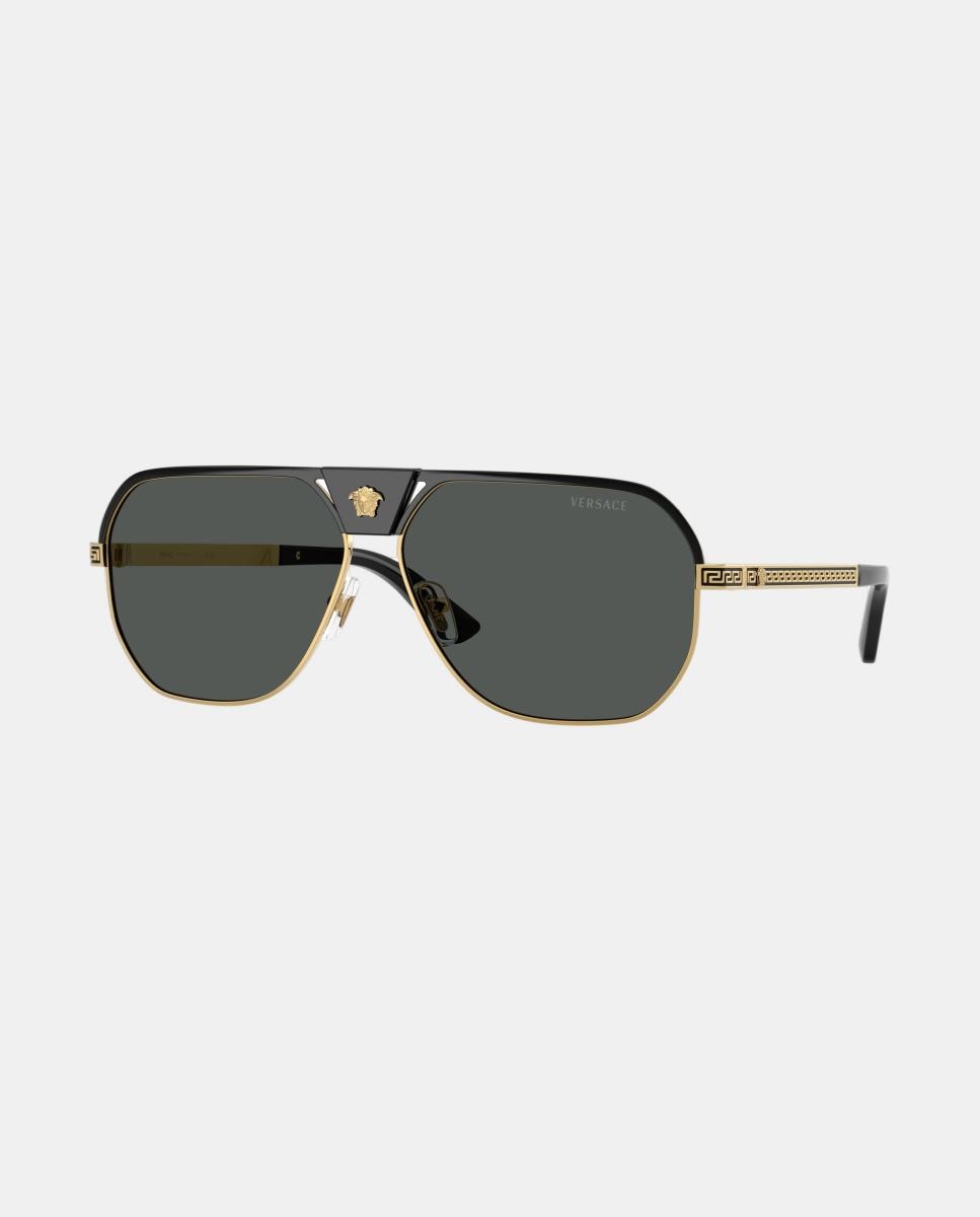 Imagen 8 de Gafas de sol VE2294 de hombre cuadrada en metal - Versace - Negro Negro