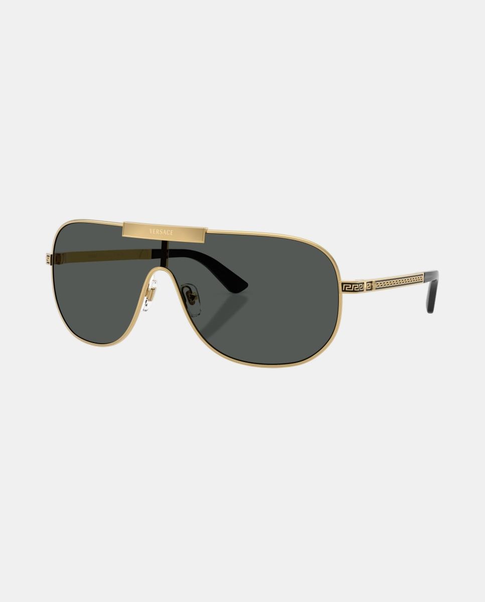 Imagen 2 de Gafas de sol VE2293 de hombre geométrica en metal - Versace - Oro Oro
