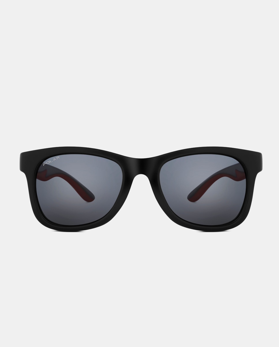 Imagen 0 de Gafas de sol infantiles rectangulares en negro con lentes polarizadas Negro