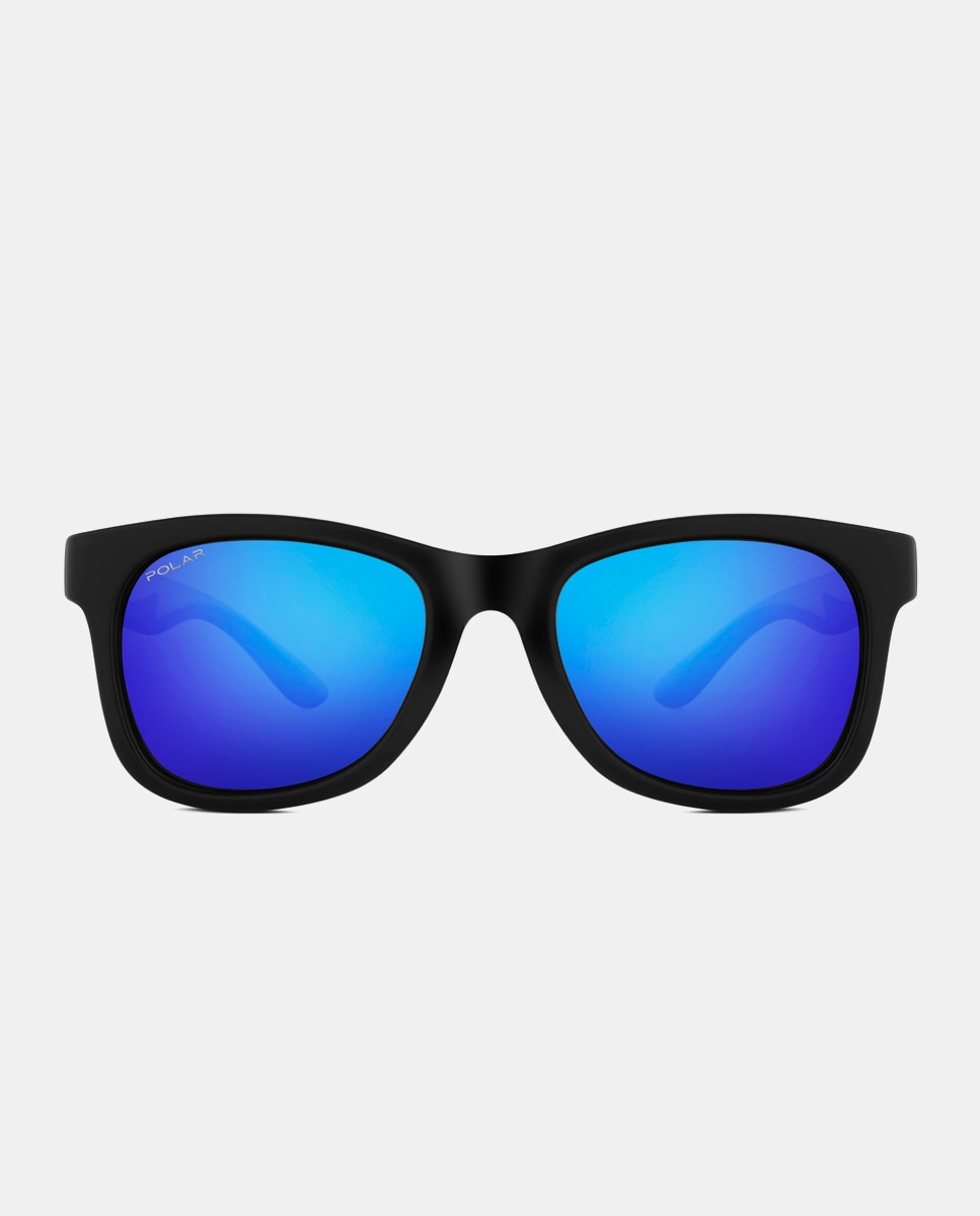 Imagen 0 de Gafas de sol infantiles rectangulares en negro con lentes polarizadas Negro