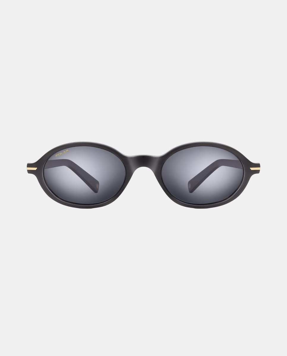 Imagen 0 de Gafa de sol de mujer ovalada en acetato con lente polarizada Negro