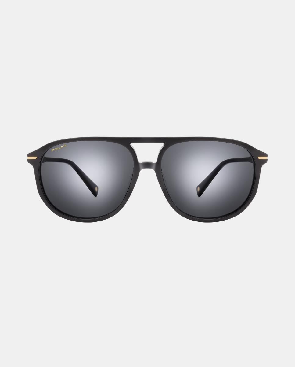 Imagen 0 de Gafa de sol de hombre cuadrada en acetato con lente polarizada Negro