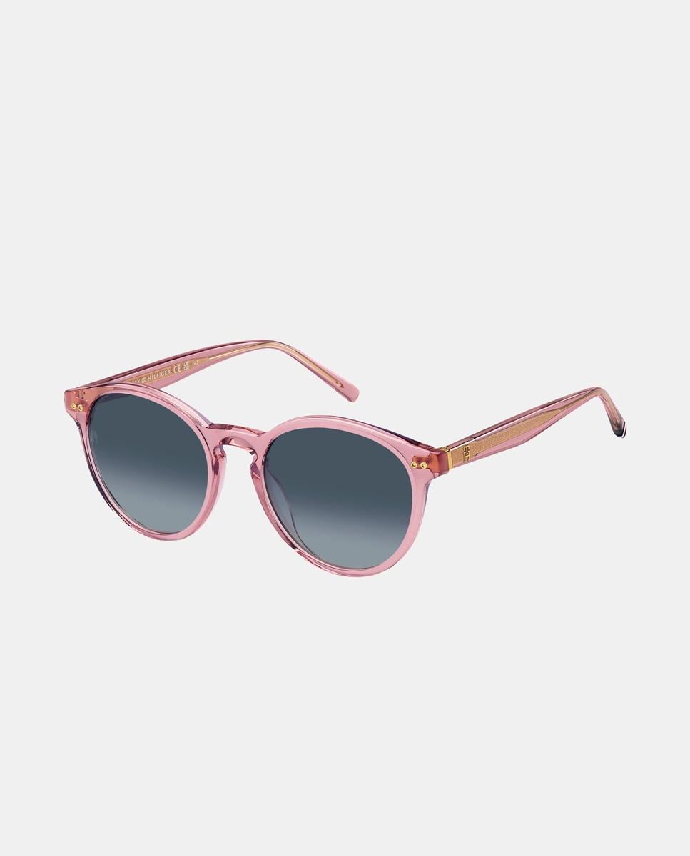 Gafas de sol de mujer ovalada en eco acetato - Tommy Hilfiger - Rosa Rosa-2