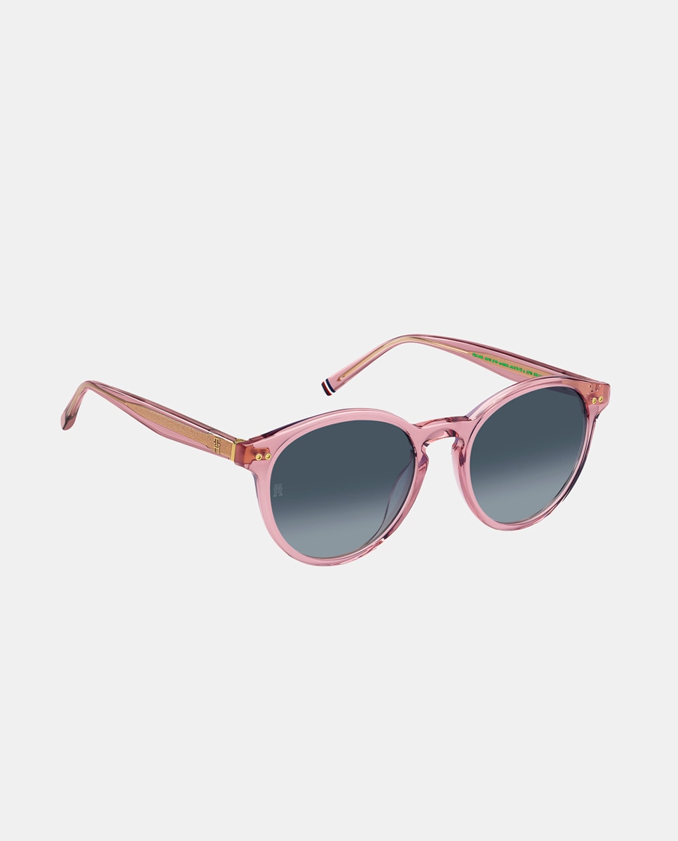 Gafas de sol de mujer ovalada en eco acetato - Tommy Hilfiger - Rosa Rosa-3