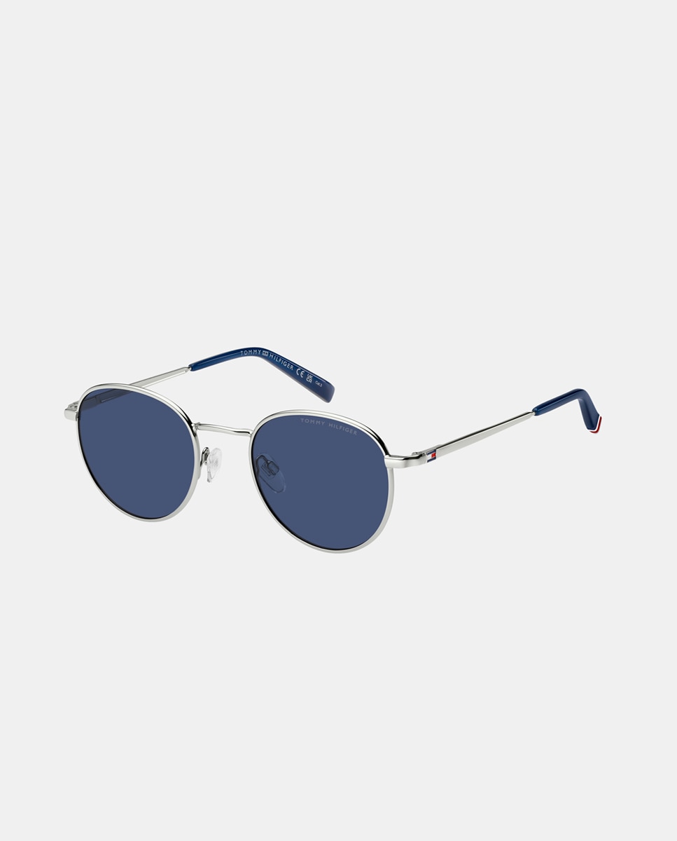 Gafa de sol unisex ovalada metalica - Tommy Hilfiger - Plata Plata-2