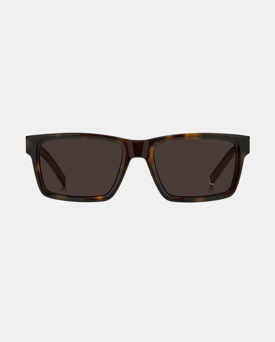 Imagen 0 de Gafa de sol de hombre rectangular en acetato Marrón