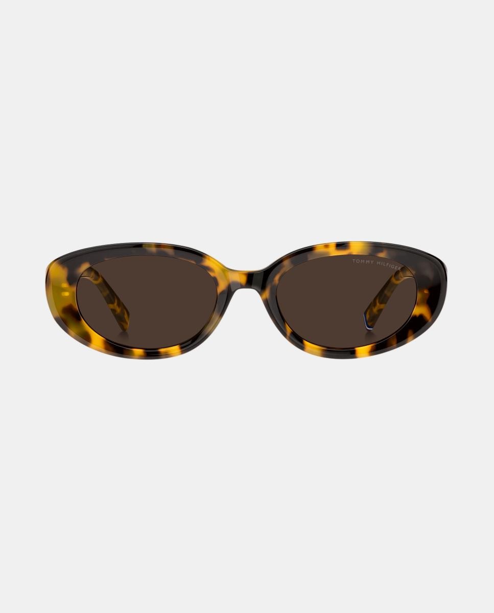 Imagen 1 de Gafa de sol de mujer ovalada en acetato - Tommy Hilfiger - Marrón Marrón
