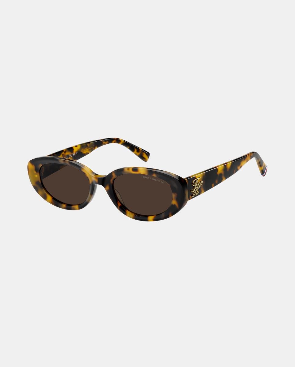 Imagen 2 de Gafa de sol de mujer ovalada en acetato - Tommy Hilfiger - Marrón Marrón
