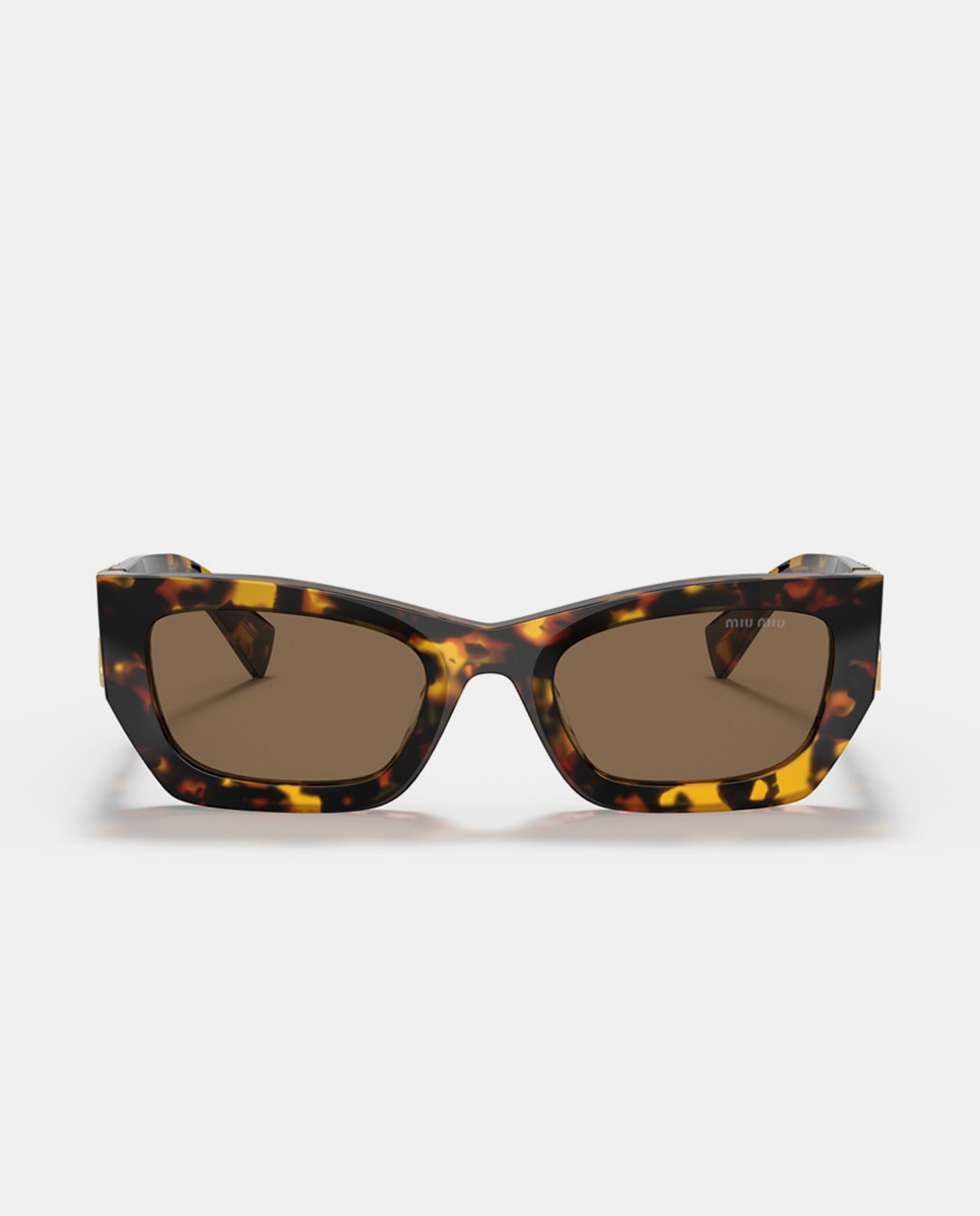Gafas de sol MU9WS de mujer rectangular en acetato - Miu Miu - Marrón Marrón-4