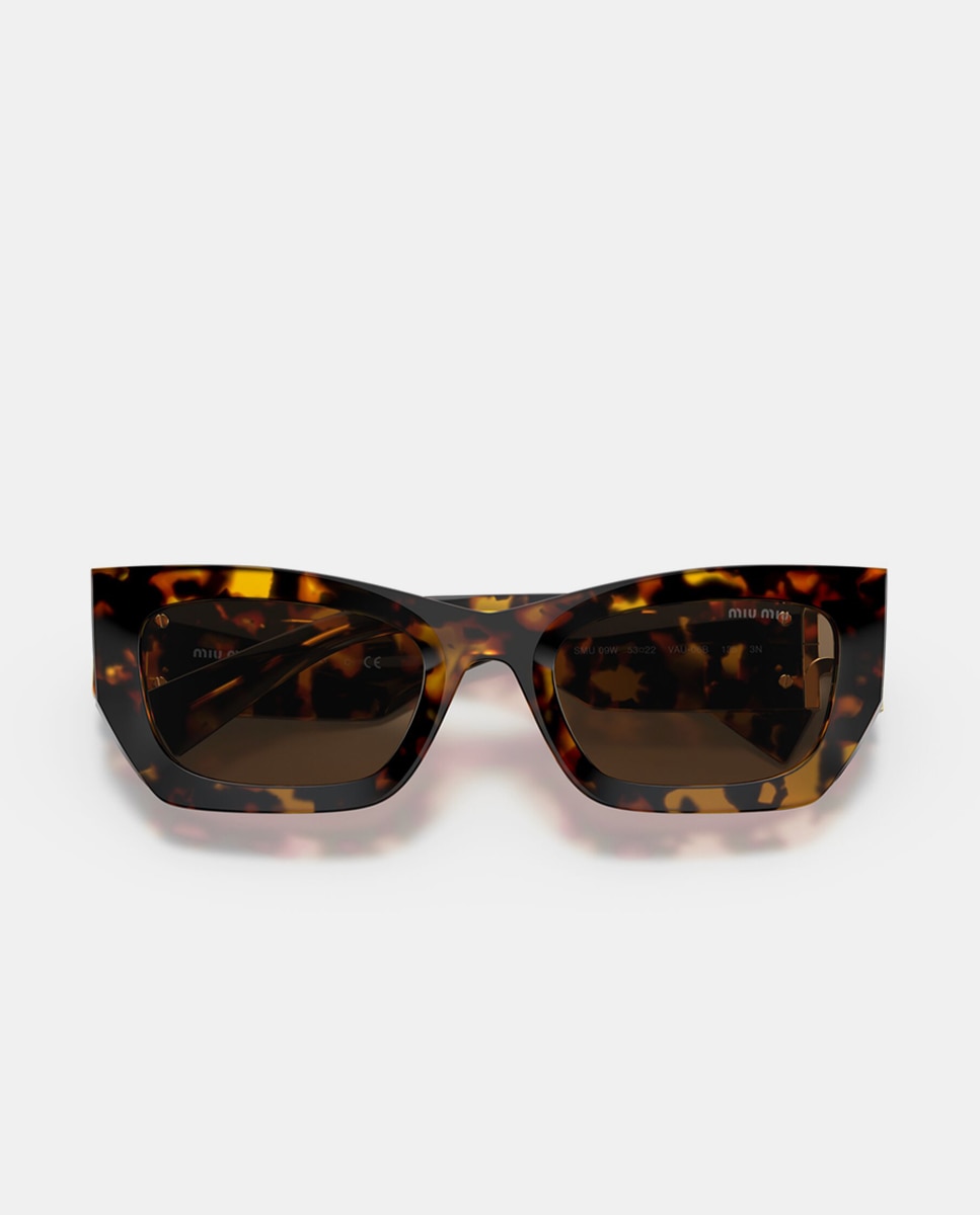 Gafas de sol MU9WS de mujer rectangular en acetato - Miu Miu - Marrón Marrón-5