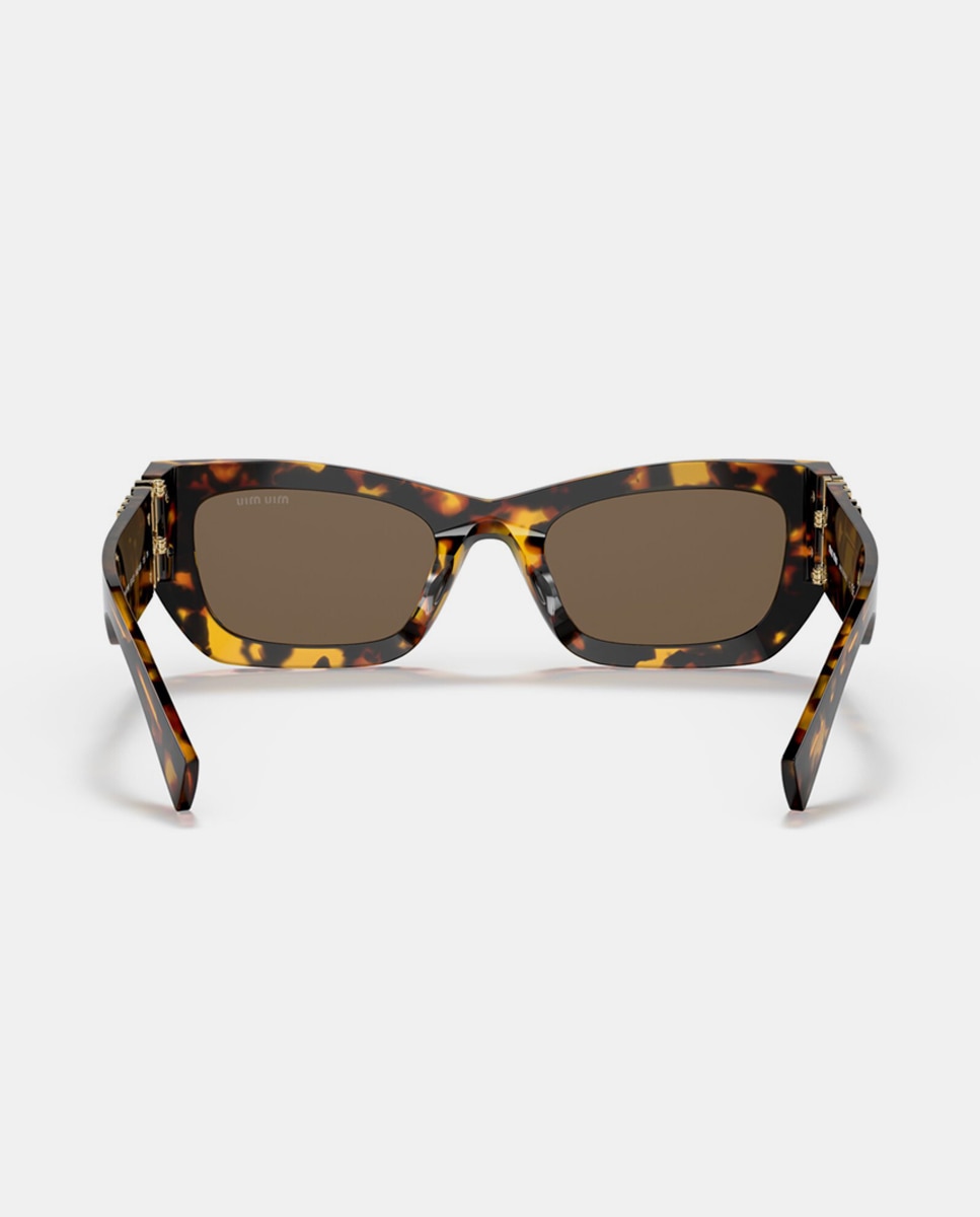 Gafas de sol MU9WS de mujer rectangular en acetato - Miu Miu - Marrón Marrón-6