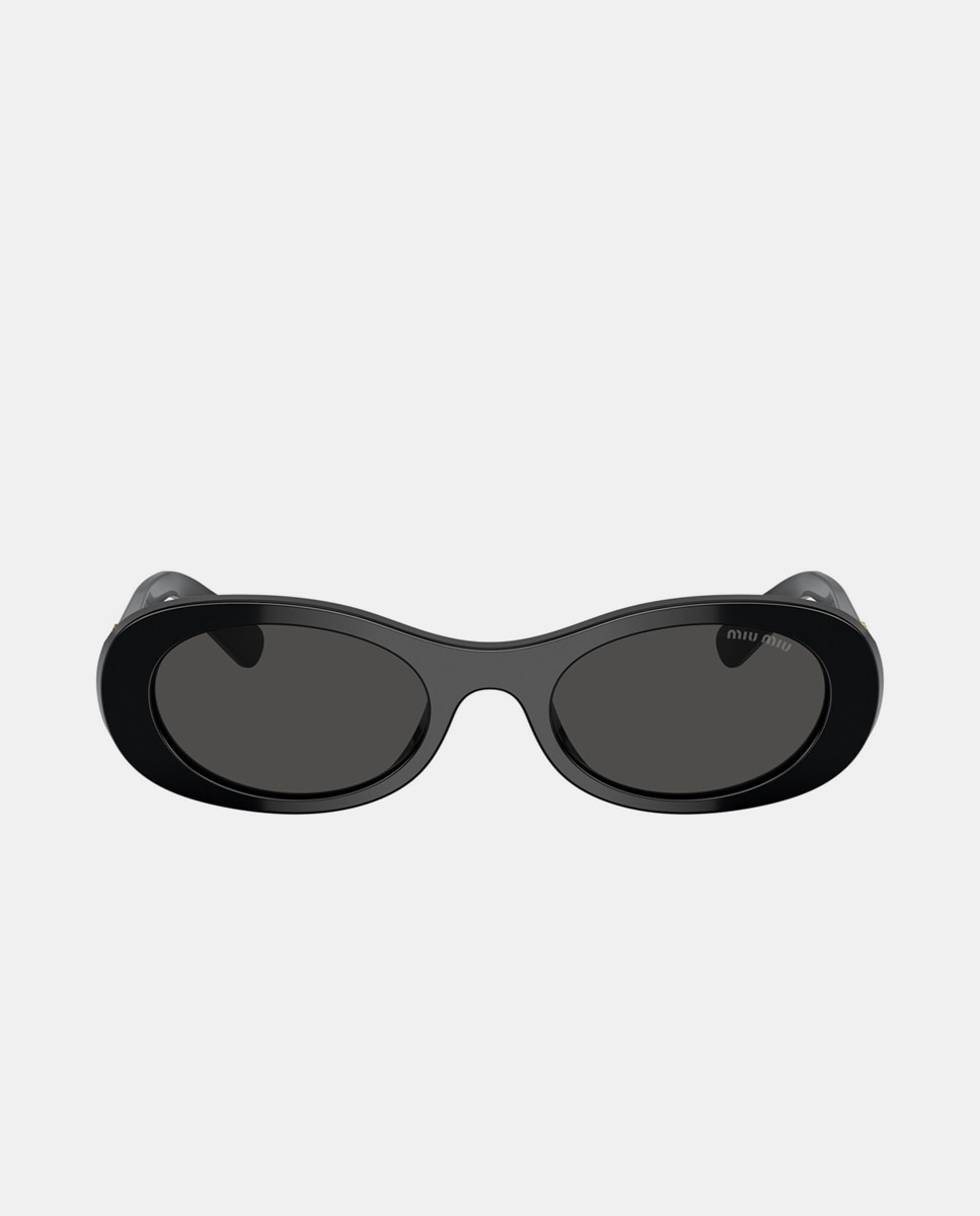 Gafas de sol MU6ZS de mujer ovalada en acetato - Miu Miu - Negro Negro-1