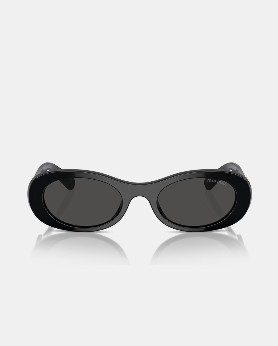 Gafas de sol MU6ZS de mujer ovalada en acetato - Miu Miu - Negro Negro-4