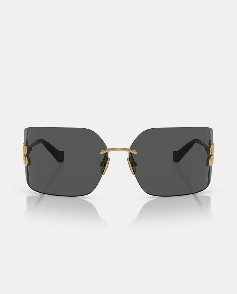 Gafas de sol MU 54YS de mujer geométrica en metal - Miu Miu - Negro Negro-4