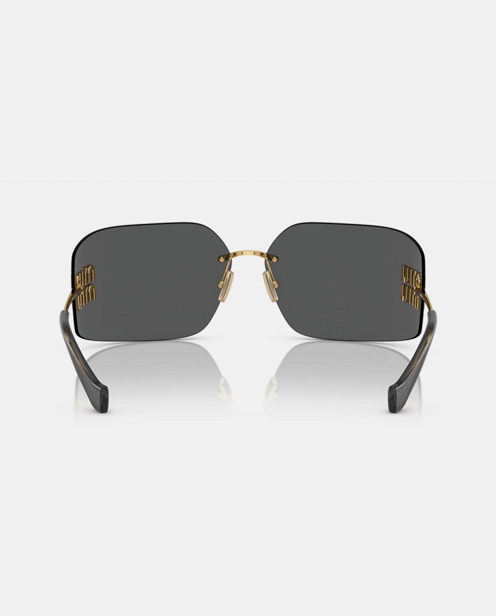 Gafas de sol MU 54YS de mujer geométrica en metal - Miu Miu - Negro Negro-6