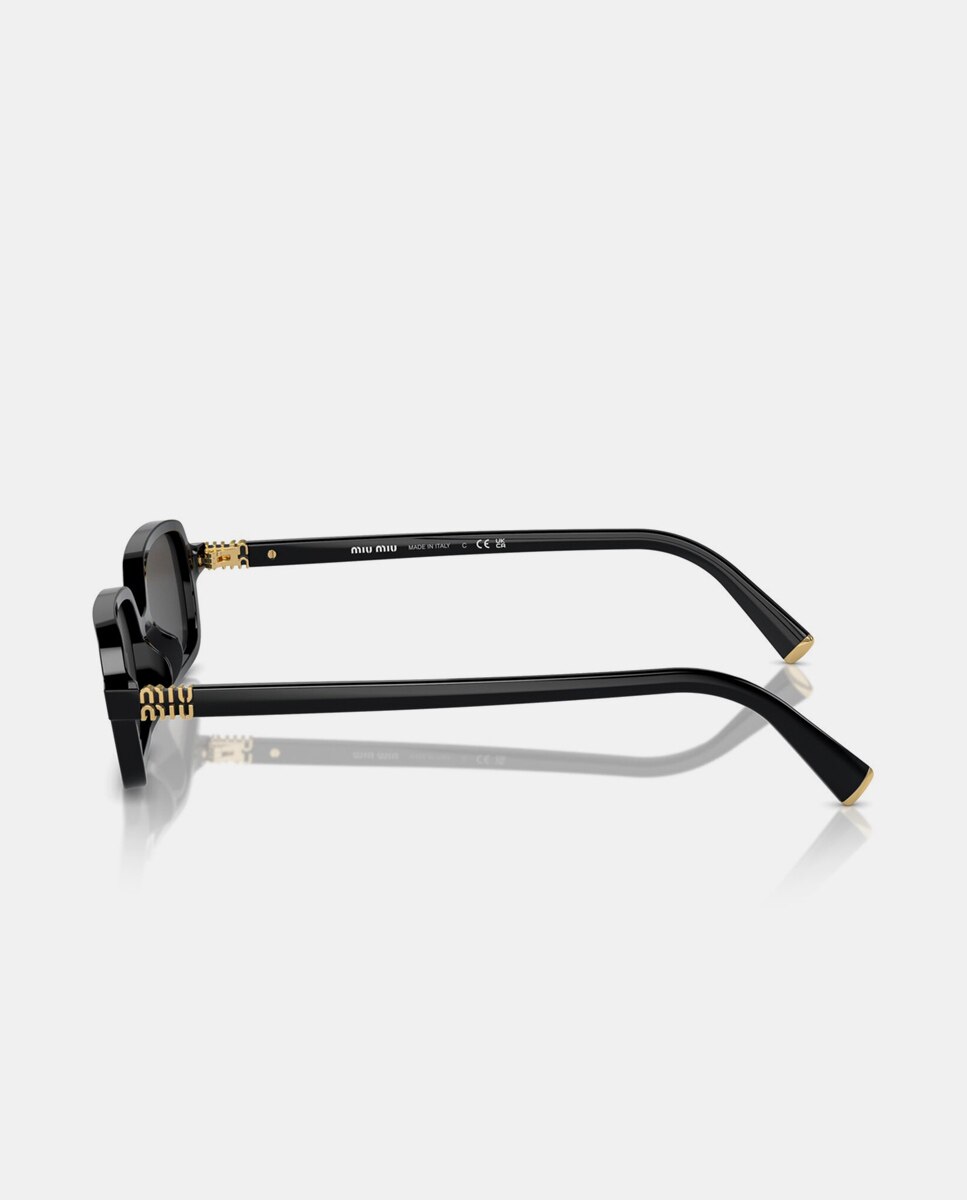 Gafas de sol MU 11ZS de mujer rectangular en acetato - Miu Miu - Negro Negro-3
