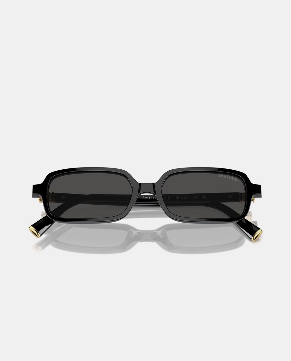 Gafas de sol MU 11ZS de mujer rectangular en acetato - Miu Miu - Negro Negro-5
