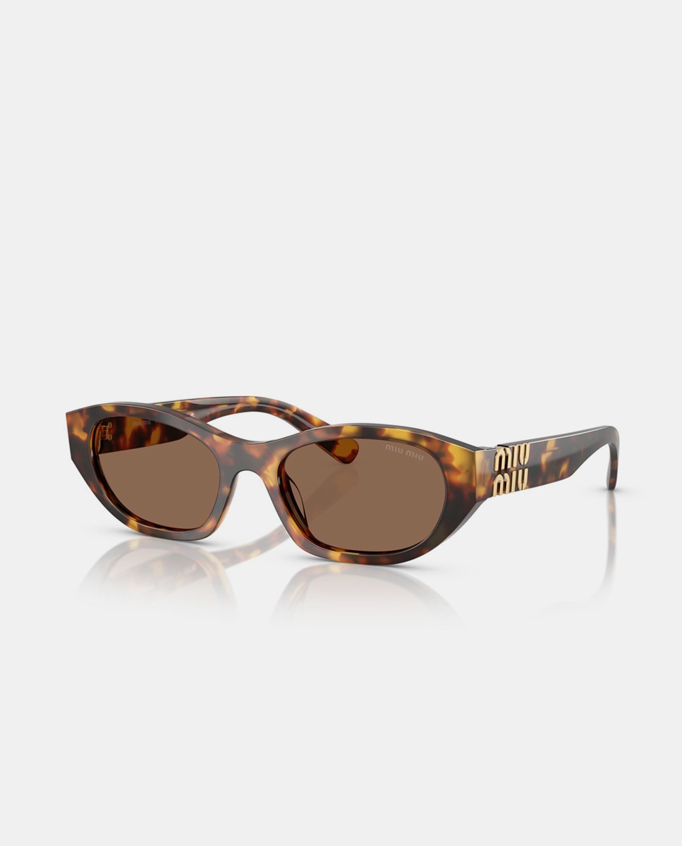 Gafas de sol MU A03S de mujer geométrica en acetato - Miu Miu - Marrón Marrón-2