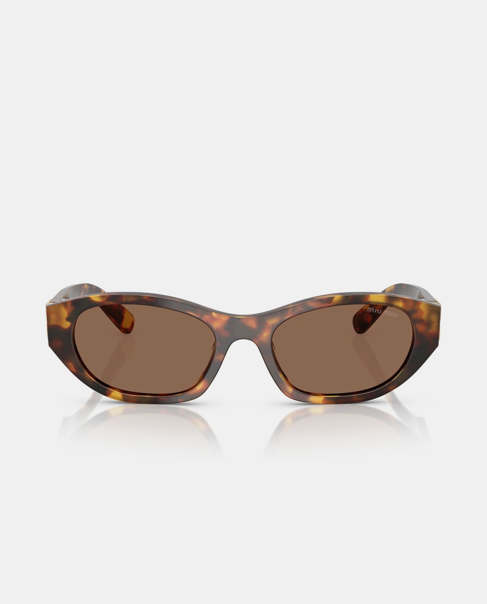 Gafas de sol MU A03S de mujer geométrica en acetato - Miu Miu - Marrón Marrón-4
