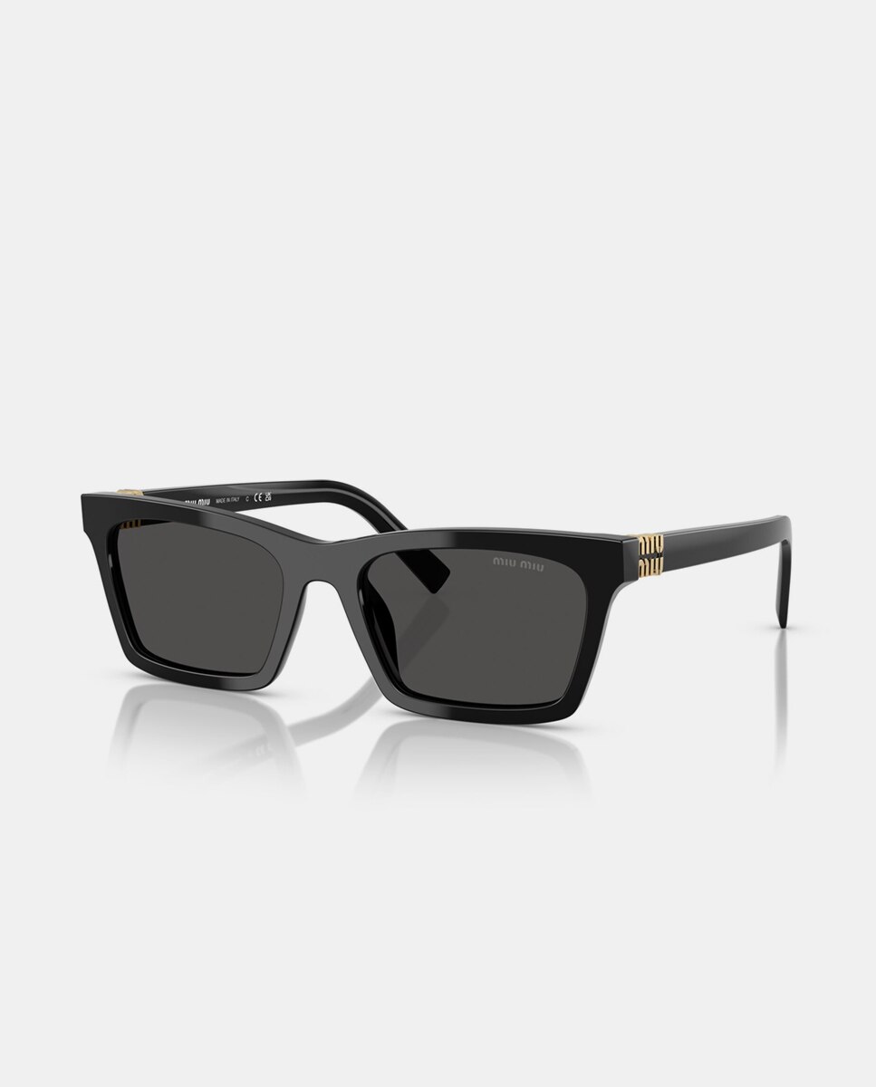 Gafas de sol MU A05S de mujer rectangular en acetato - Miu Miu - Negro Negro-2